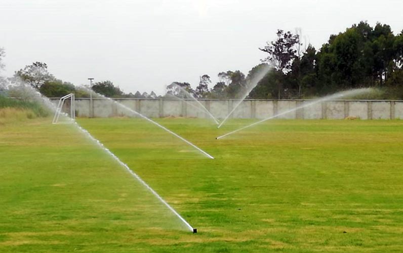 The newly installed smart irrigation system is pictured in action at the state of the art facility near Thika. The newly installed smart irrigation system is pictured in action at the state of the art facility near Thika.