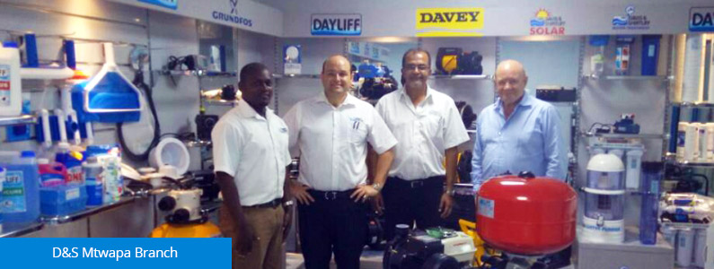 D&S Branch Manager Christopher Muli poses in the smart new showroom with business development & marketing director Edward Davis, GM Coast Mohamed Farook and Group Chairman Alec Davis D&S Branch Manager Christopher Muli poses in the smart new showroom with business development & marketing director Edward Davis, GM Coast Mohamed Farook and Group Chairman Alec Davis